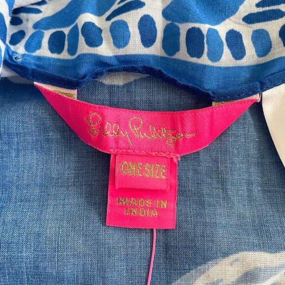 NWT Lilly Pulitzer Sharol Pareo Swim Cover Up in Barton Blue - One Size - Picture 6 of 8